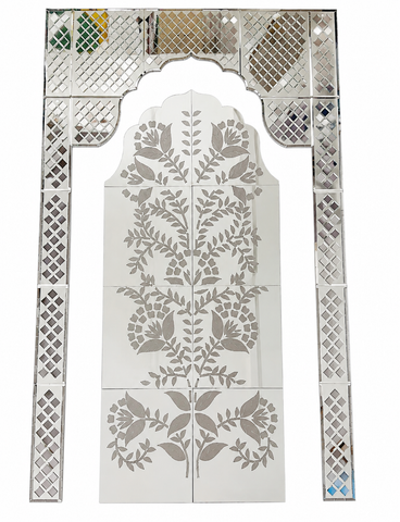 Premarked MDF Jharokha Decorative Event Mirror Panel for Home Decor (1 Piece) – 565