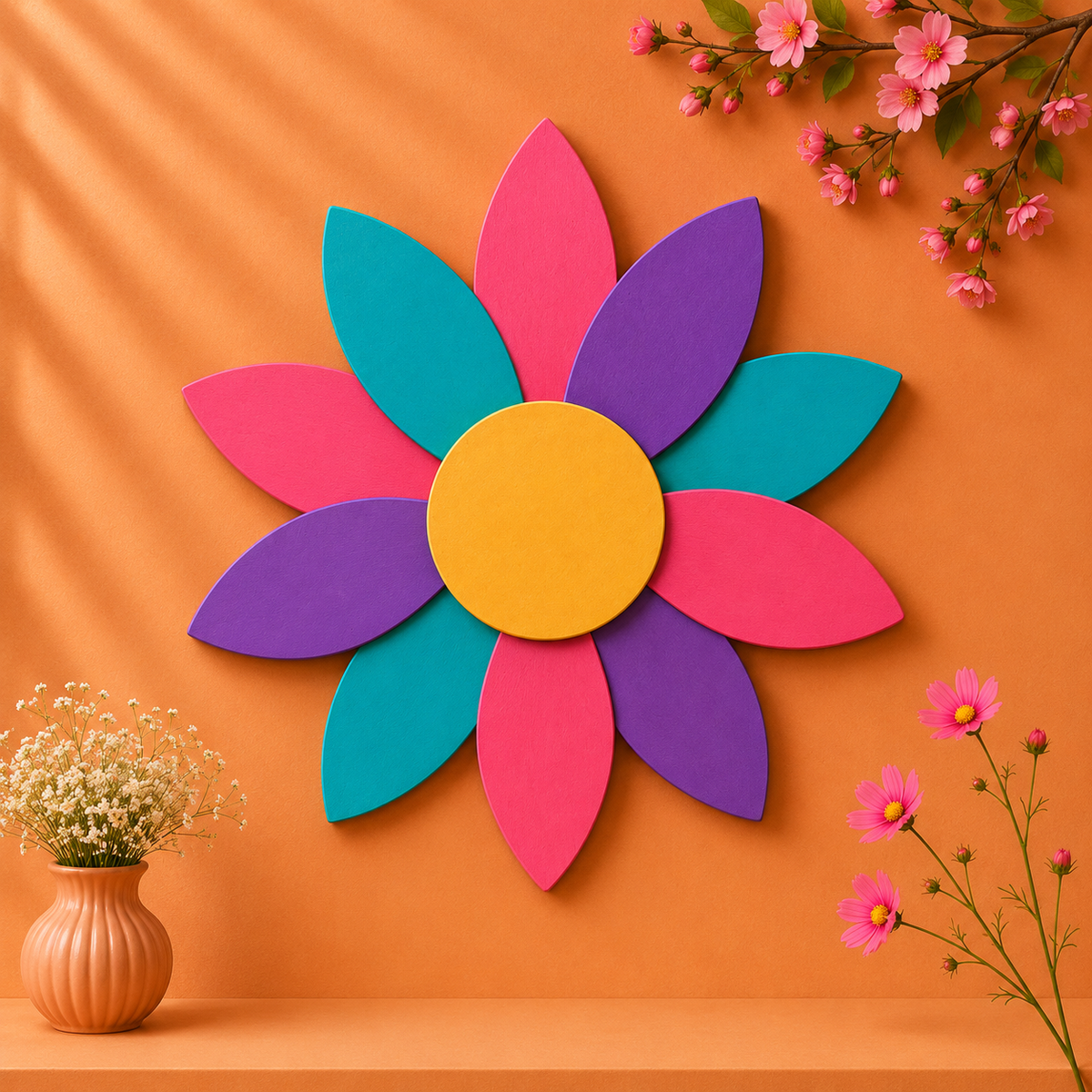 MDF Premarked flower shape-62