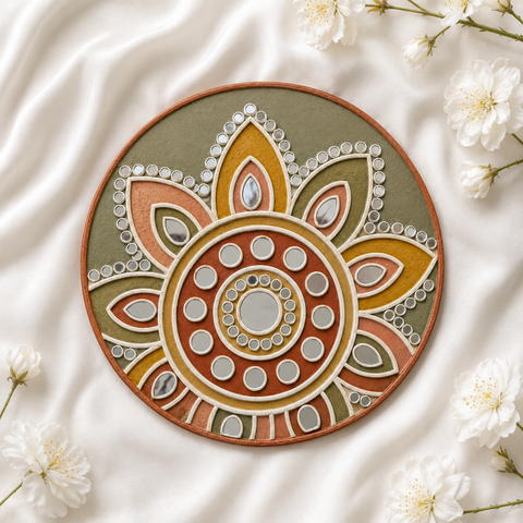 Premarked Round MDF Board for Lippan Art & Mandala Decoration-770