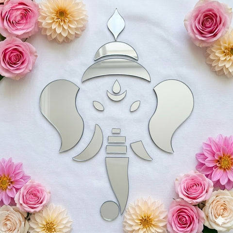 Fancy Ganesha shape mirror G-1206