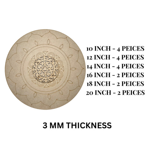 MDF Premarked Rangoli Shape-420