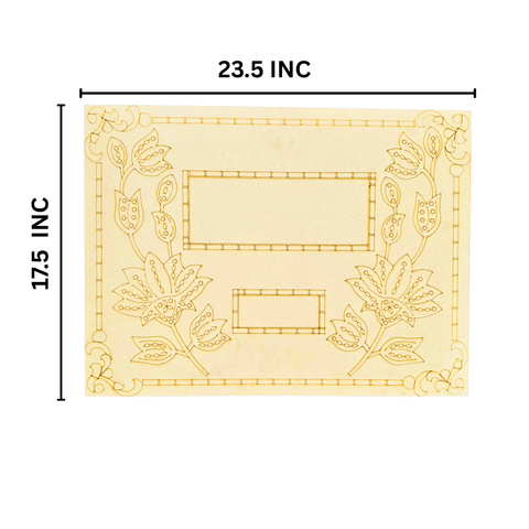 Floral Border MDF Name Plate Base-700