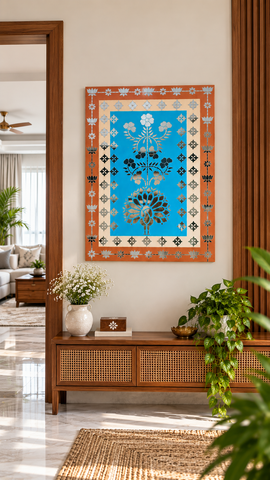 Premium rectangle Mandala Premarked MDF Board for Lippan Art-759