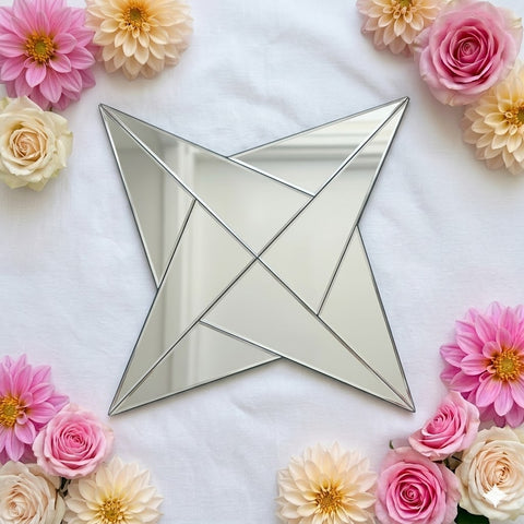 Fancy Star shape silver mirror 1224