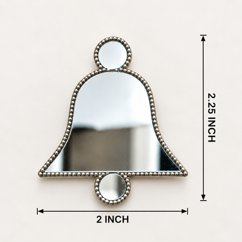 Ready-Made Bell  Shape Mirror Design on Transparent Sheet for Lippan Art ST-48