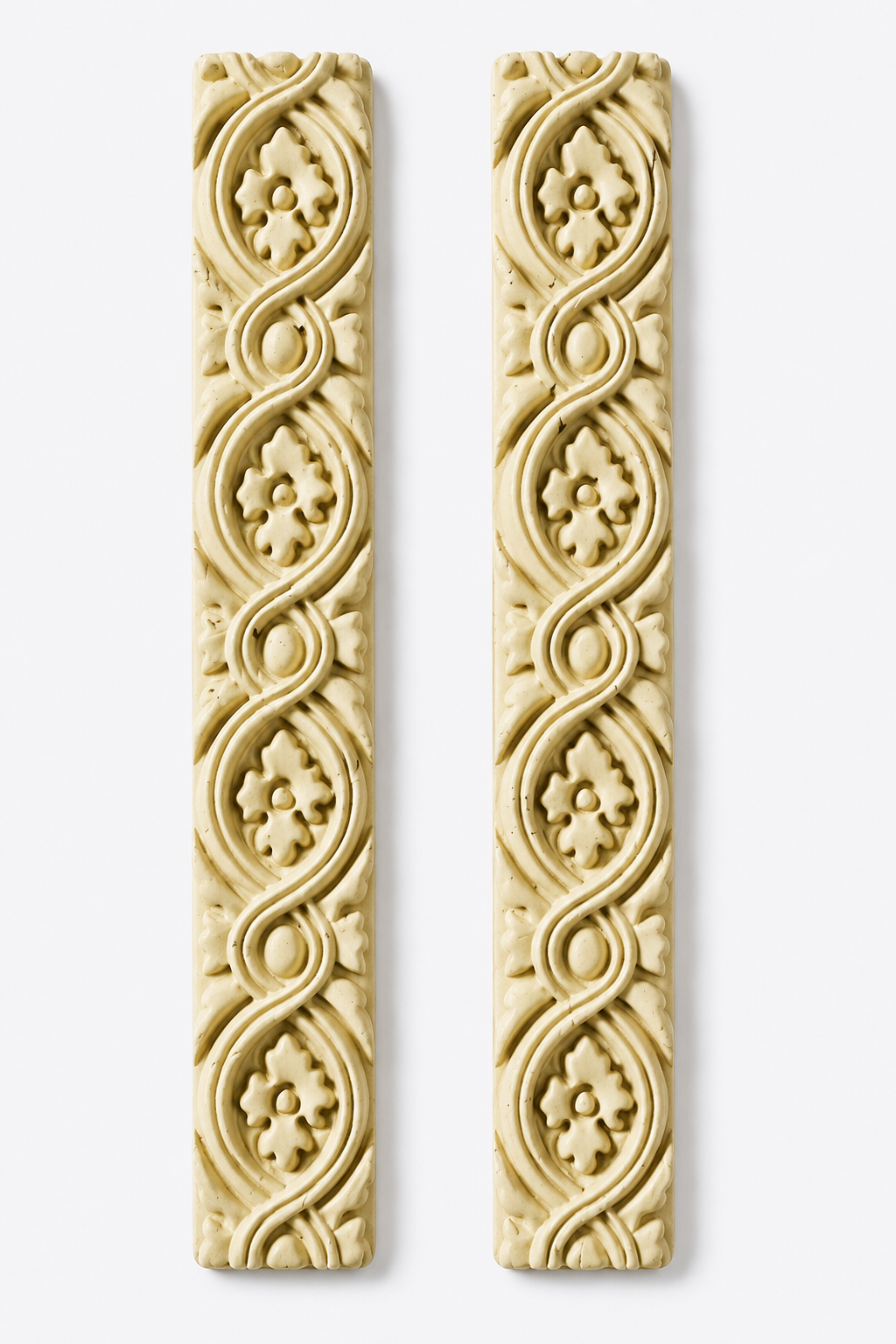 Floral Vine Clay Border Strips for Lippan Art & DIY Décor 7.2 inch- CLAY BORDER 8