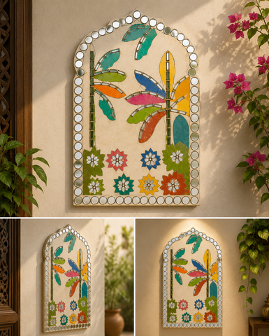Designer Floral Jharokha  with mirrors - 623