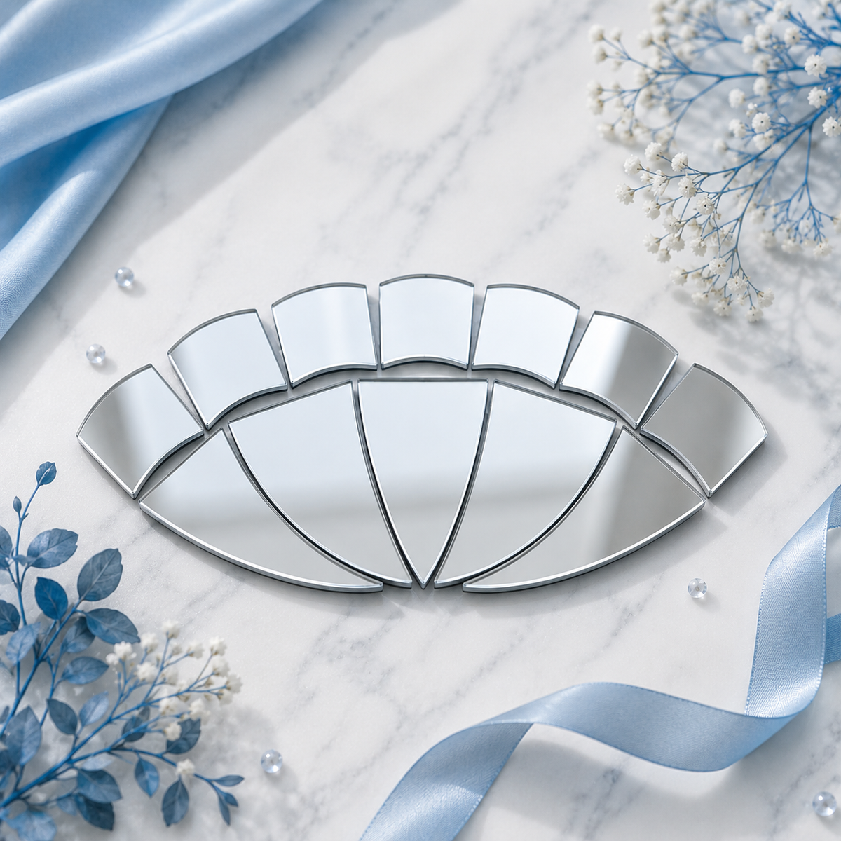 Fancy Water Lilly shape mirror  W-1152