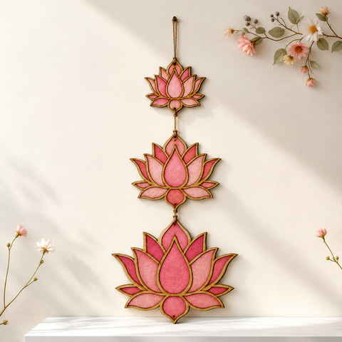 MDF Premarked lotus cutouts (with hole)-453
