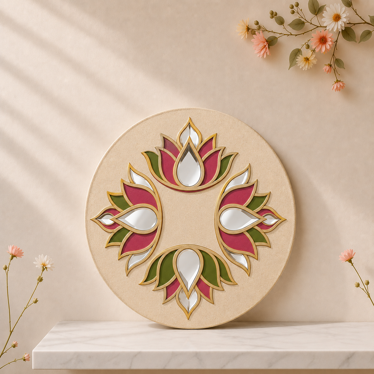 Premarked Fancy Rangoli shape MDF-391 & A-184 Golden