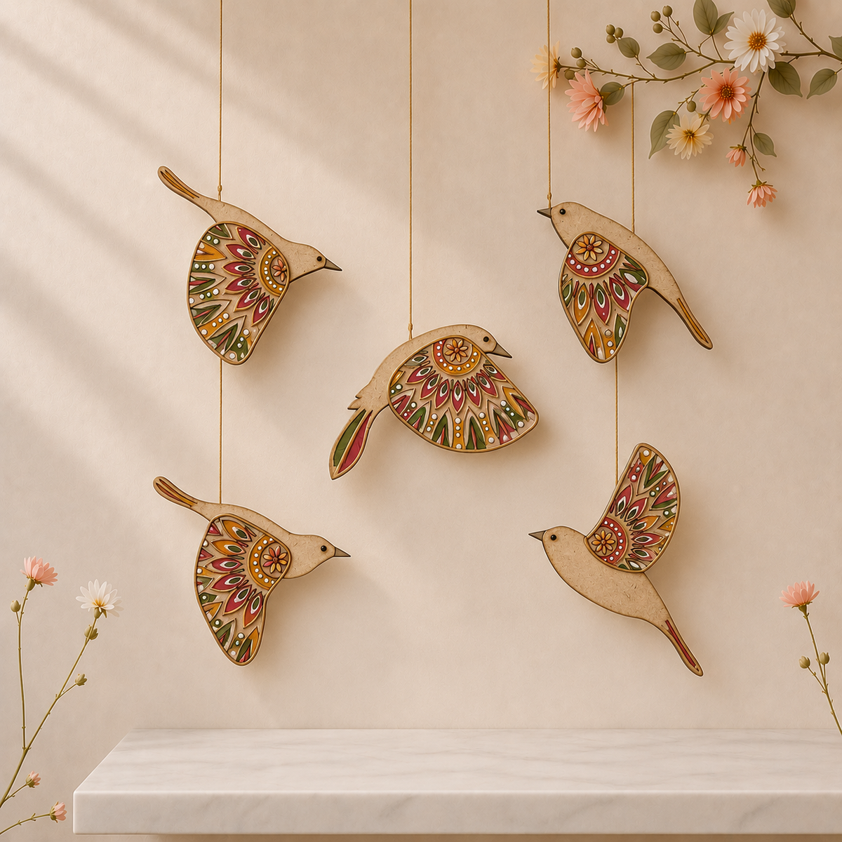 MDF Bird cutout-392