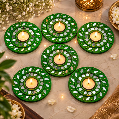 Ready Piece Round Silver Mirror Decor for Wall, Festive & Home Decoration (Ready Piece)- BAPS-110 (Copy)