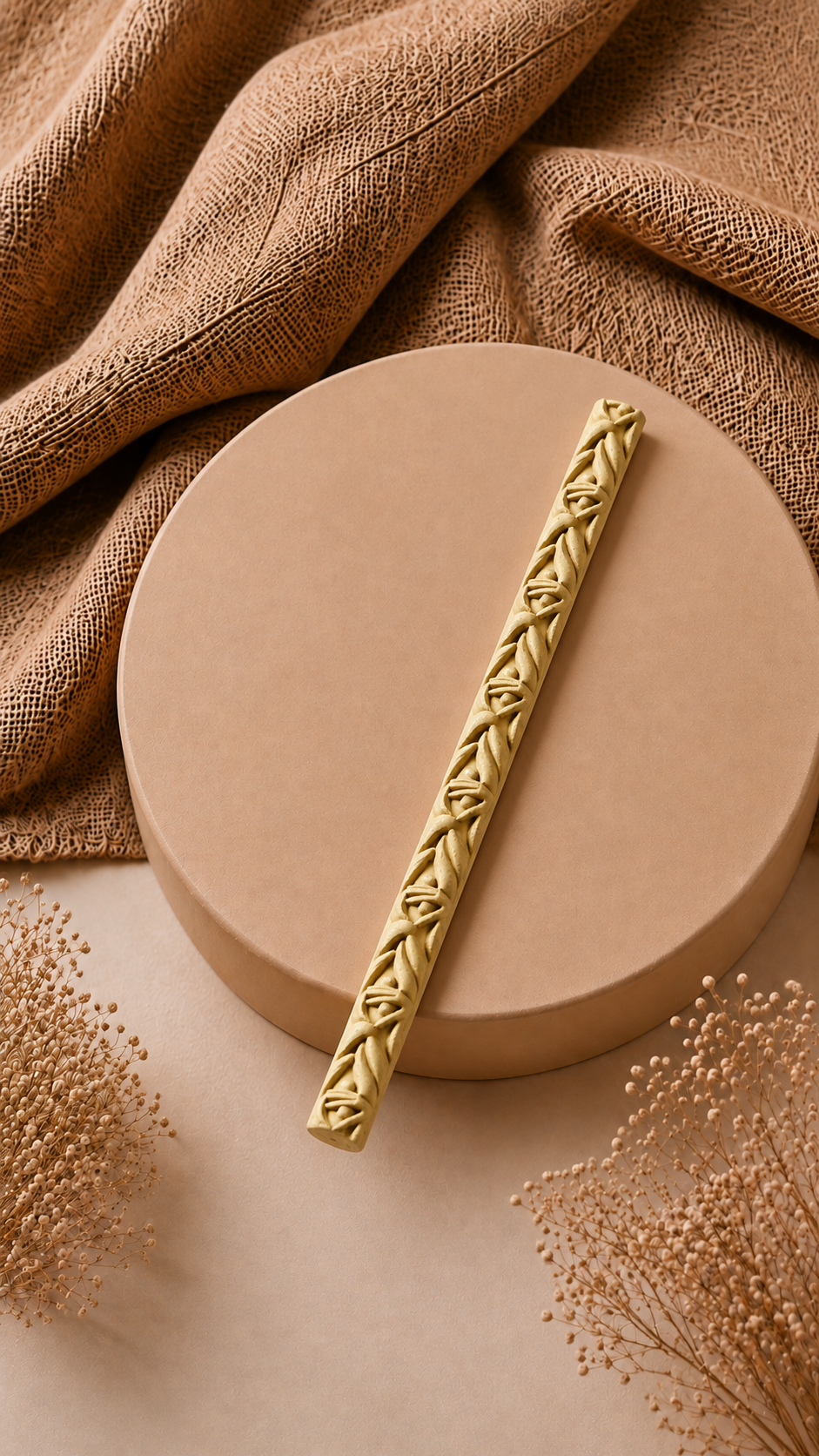 Leaf Pattern Clay Border Strips for Lippan Art & DIY Décor 7 inch - CLAY BORDER 13