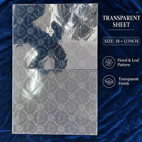 Pre-Marked Transparent Sheet with Matching Mirror Patches for DIY Mirror Art-1805