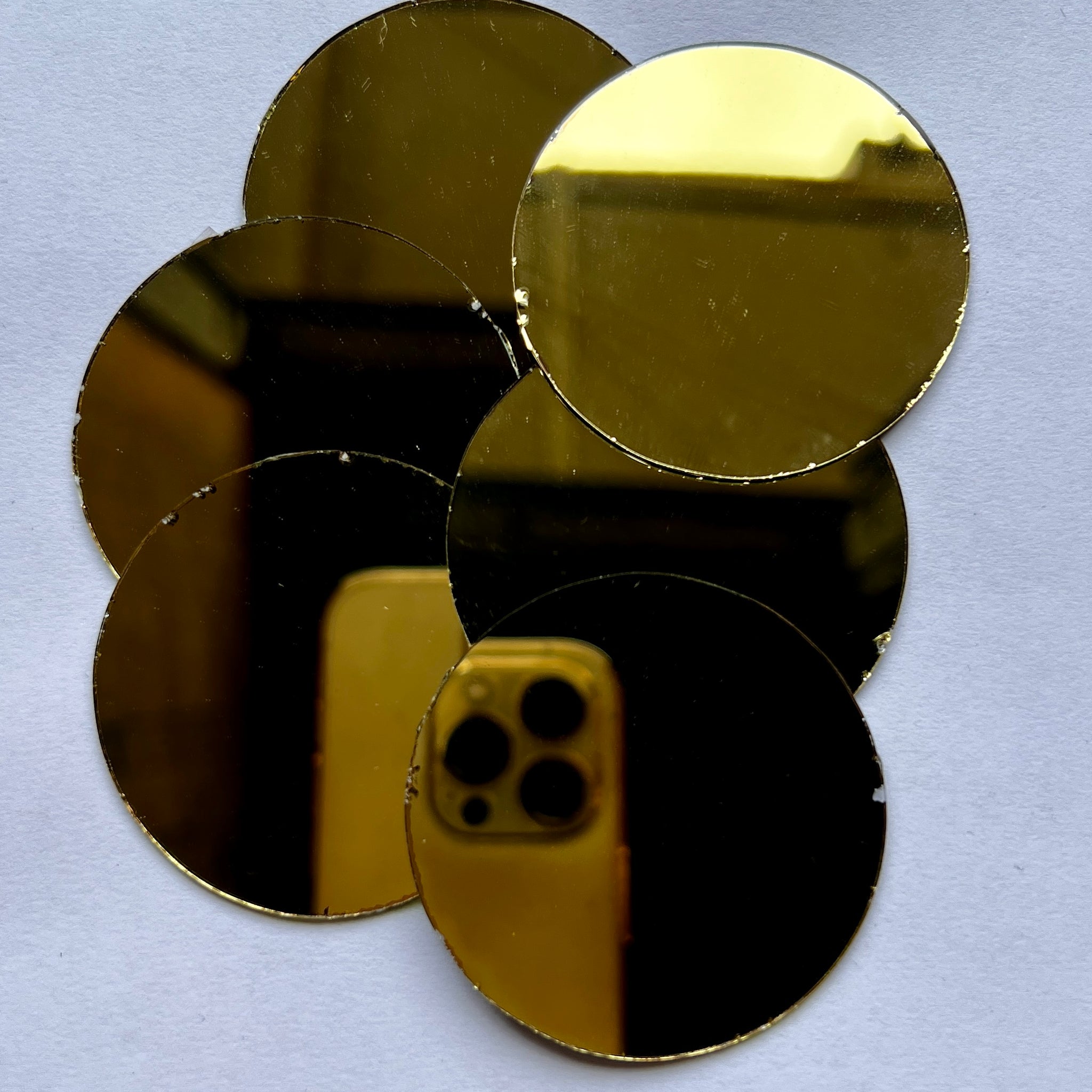 Round Golden Mirror shape mirror 50mm