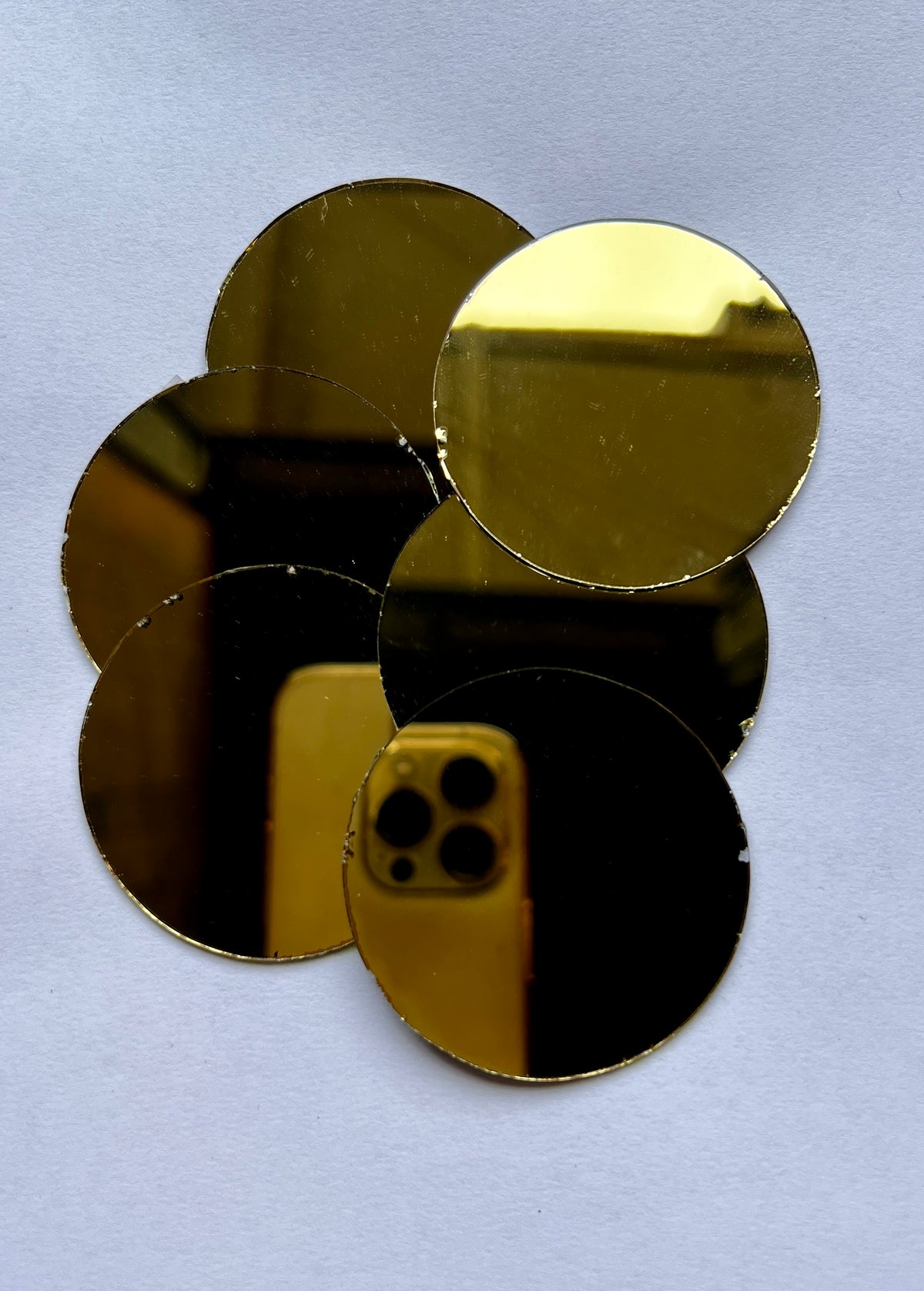 Round Golden Mirror shape mirror 50mm