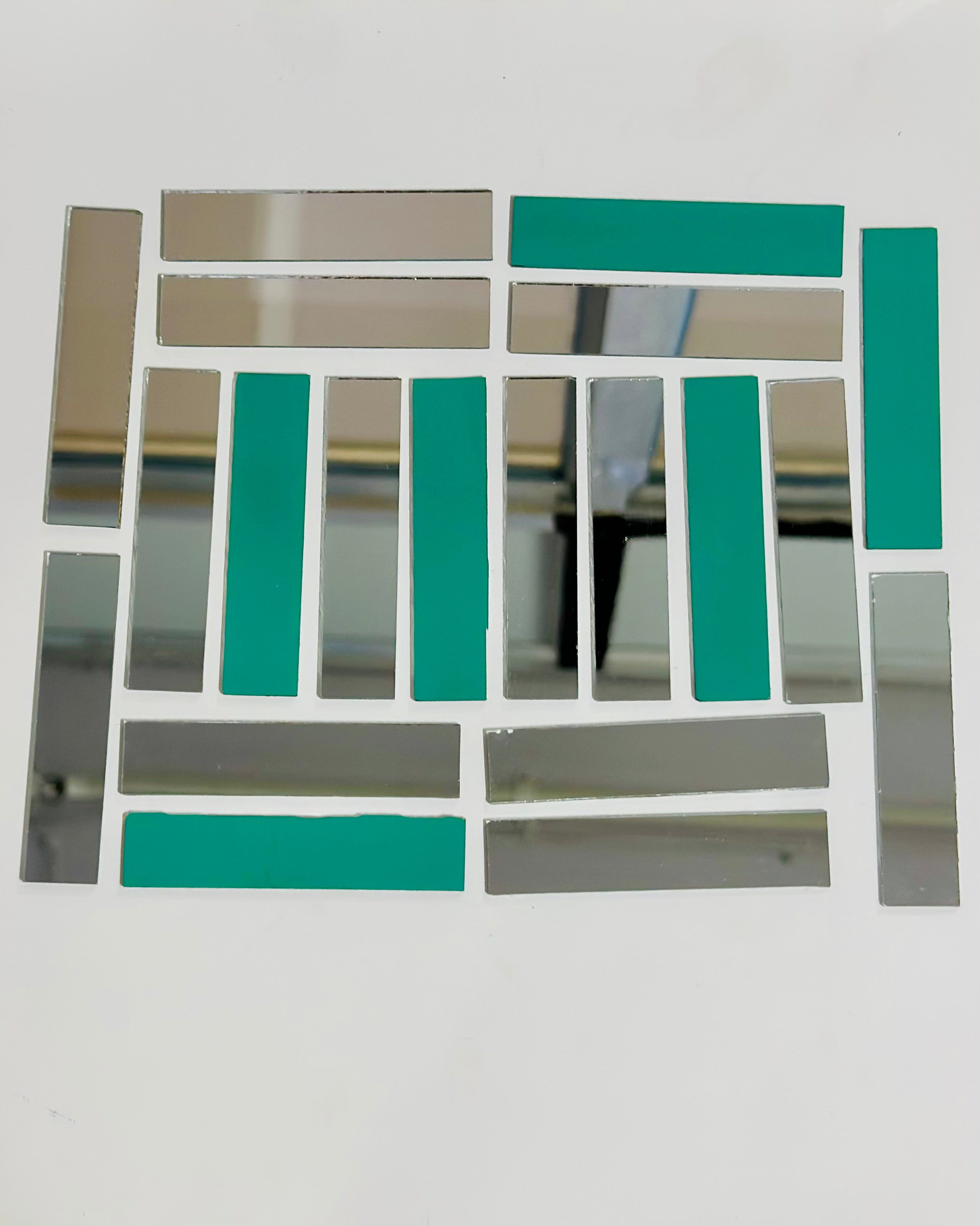 Rectangular shape silver mirrors for art