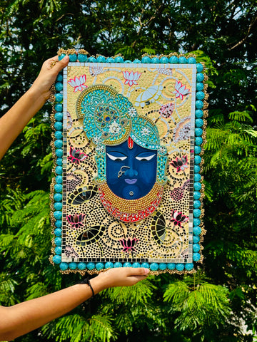 Shareenathji Wall Decor Frame (with mirrors)-423