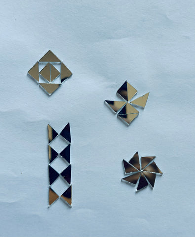 Geometric Triangle Shape Mirror Set for Lippan Art & DIY Decoration –Ex-52