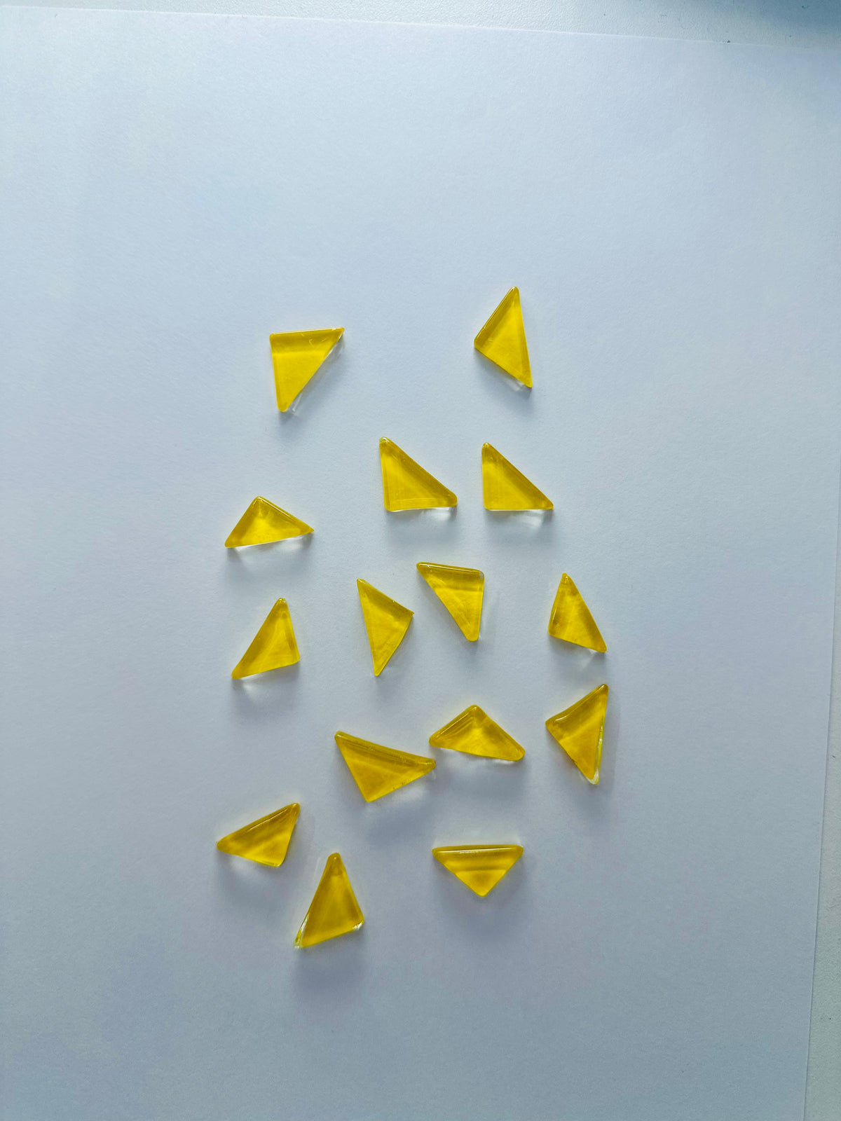 Trangle Shape Yellow Colour Mosaic Tiles-583