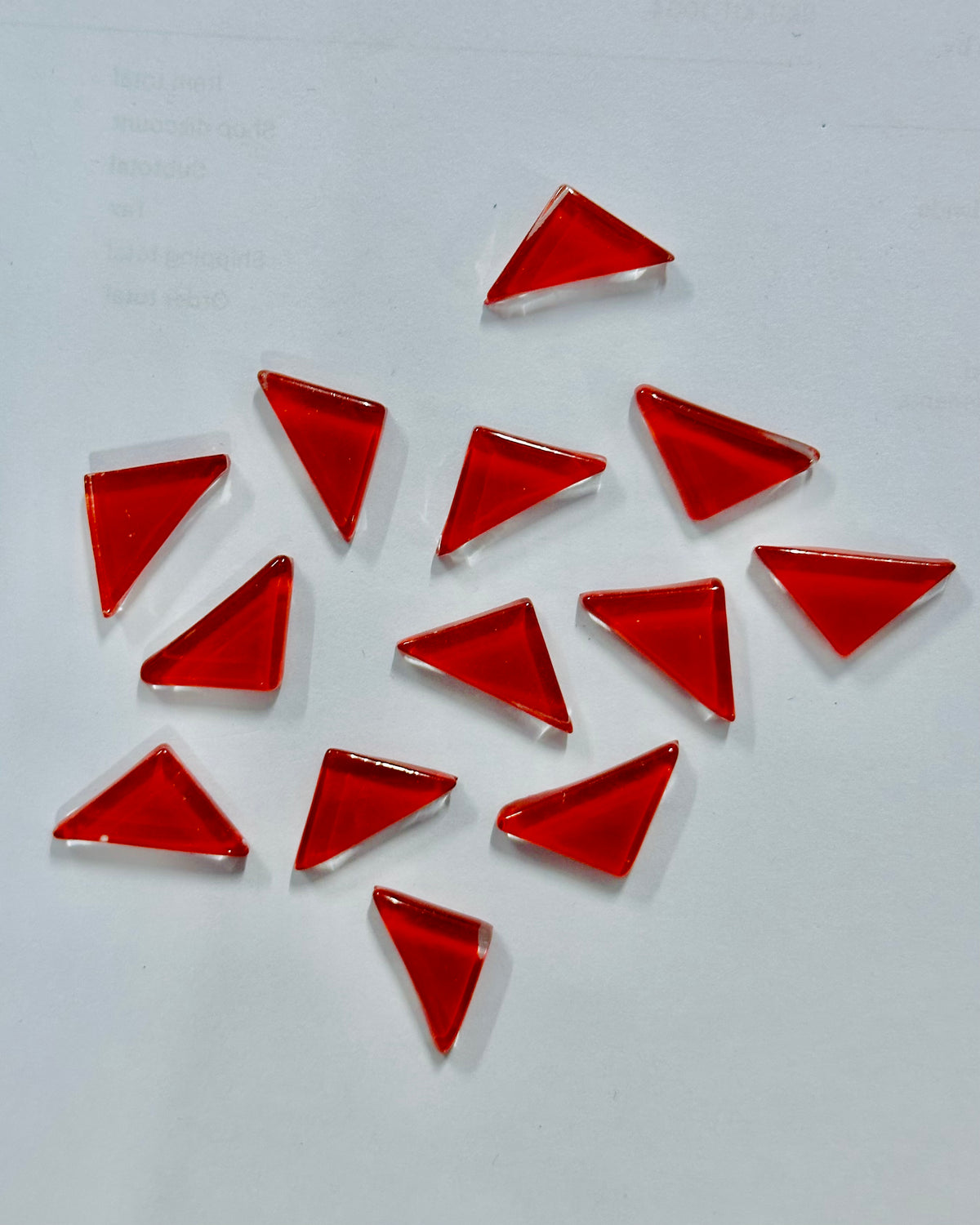 Trangle Shape Red Colour Mosaic Tiles-582