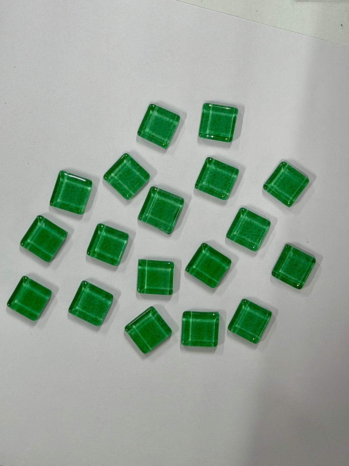 Glossy Square Emerald Green  Color Mosaics Tiles-573
