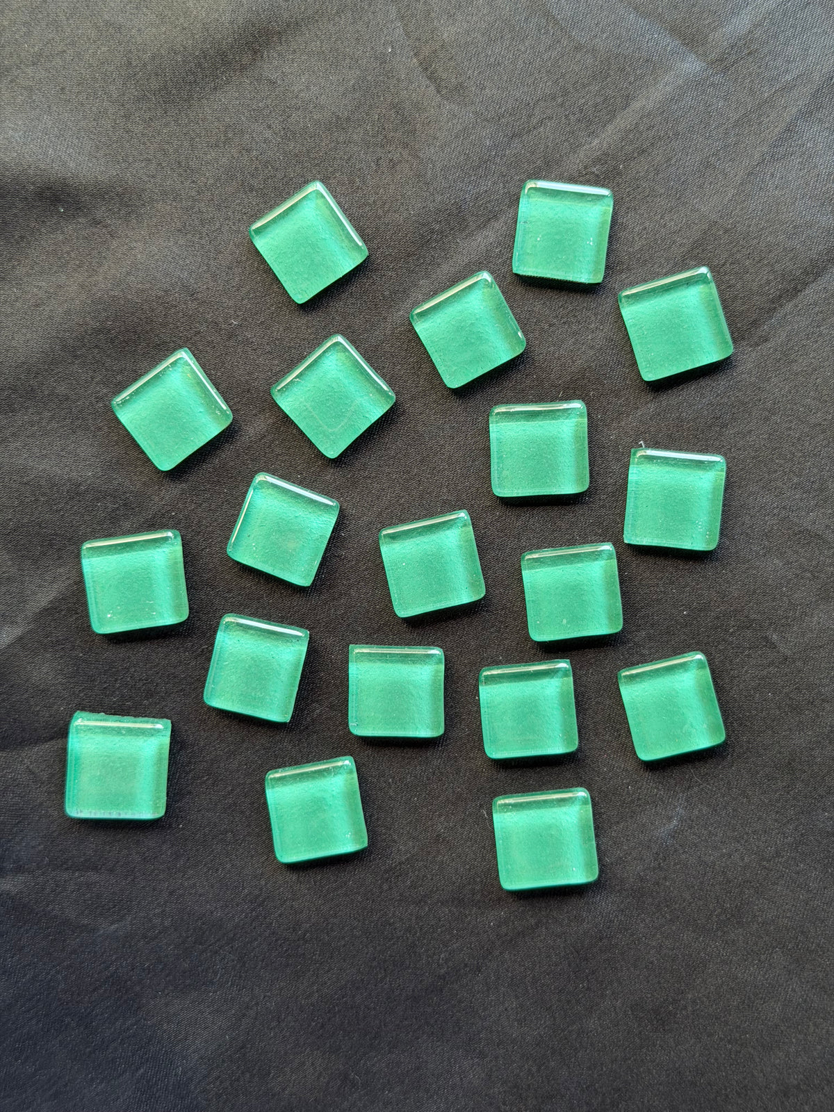 Glossy Square Emerald Green  Color Mosaics Tiles-573