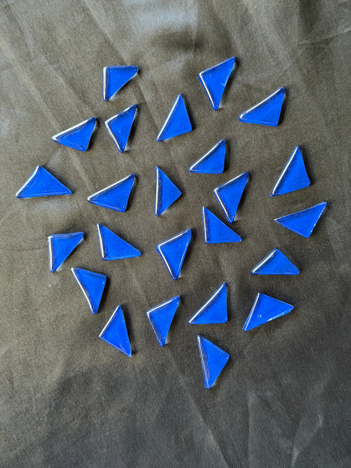 Trangle Shape Blue Colour Mosaic Tiles-584