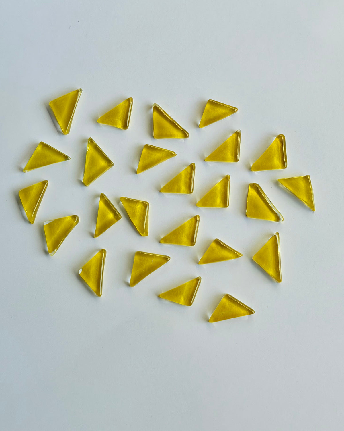 Trangle Shape Yellow Colour Mosaic Tiles-583