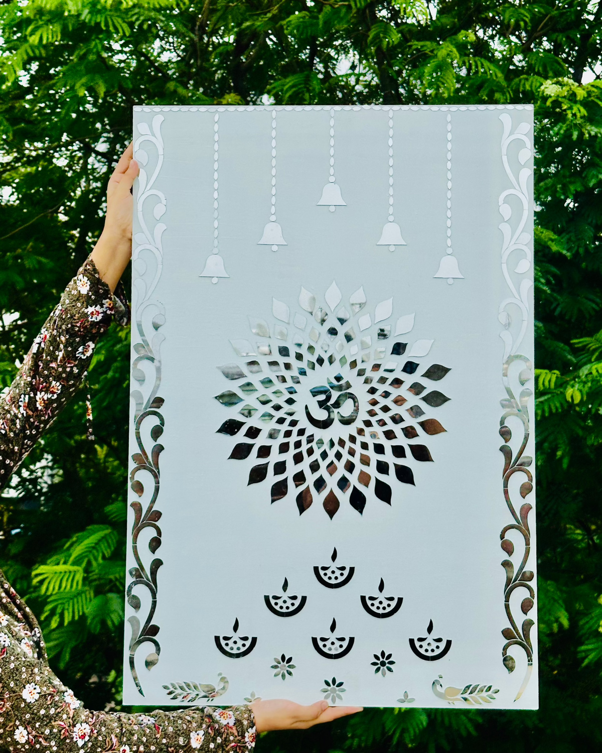 Mandir Decoration Frame (with mirrors)-465