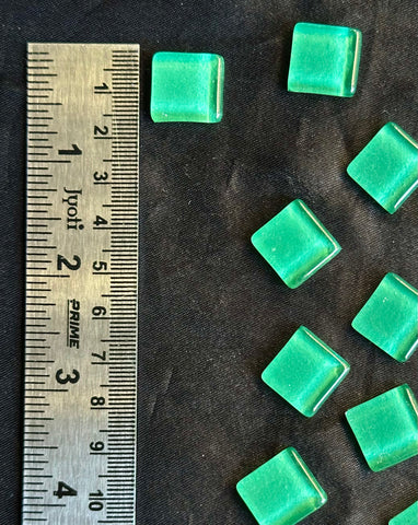 Glossy Square Emerald Green  Color Mosaics Tiles-573