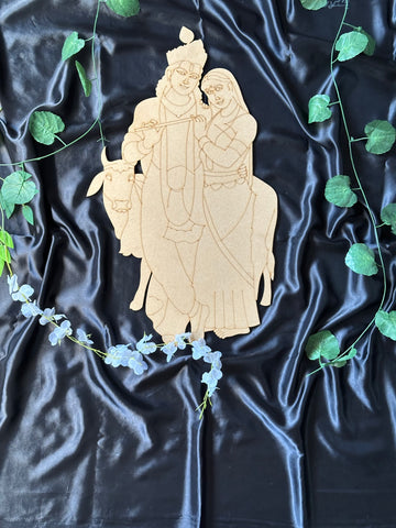 MDF Premarked Radhe Krishna shape-593