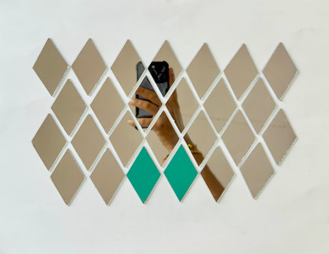 Diamond shape mirrors for art 5mm to 48mm