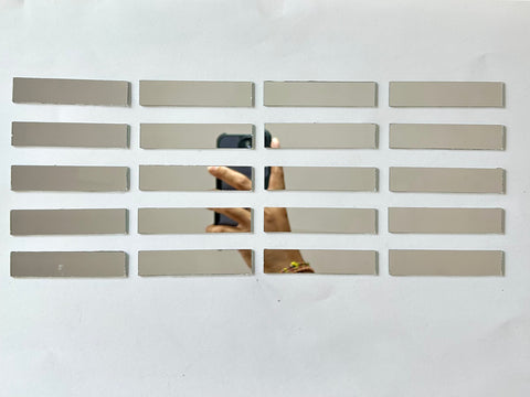 Rectangular shape silver mirrors for art