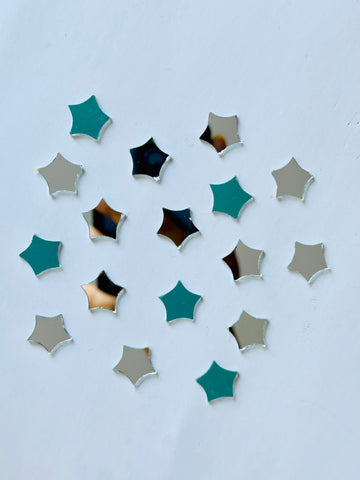 Fancy Star Shape Silver Mirror - 1437