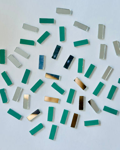 Rectangular shape silver mirrors for art