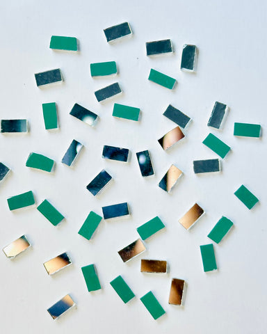 Rectangular shape silver mirrors for art