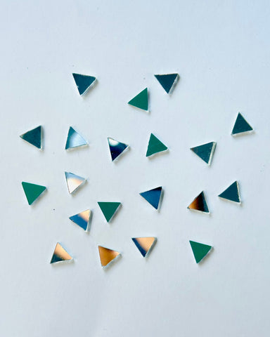 Triangle shape silver mirrors for art (5mm to 38mm)