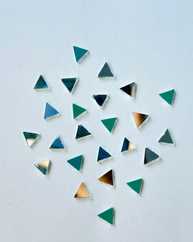 Triangle shape silver mirrors for art (5mm to 38mm)