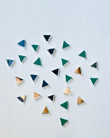 Triangle shape silver mirrors for art (5mm to 38mm)