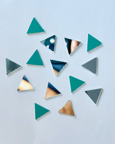 Triangle shape silver mirrors for art (5mm to 38mm)