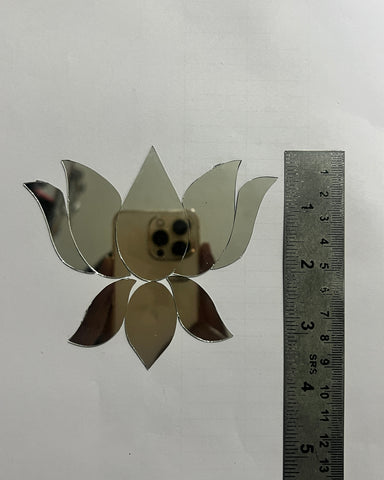 Fancy lotus shape silver mirror  K-109