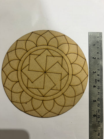 MDF Premarked Rangoli shape -160