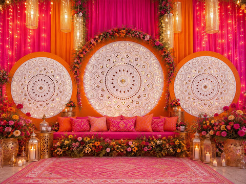 Premarked Mandala MDF Board for Lippan Art & Mirror Work-781