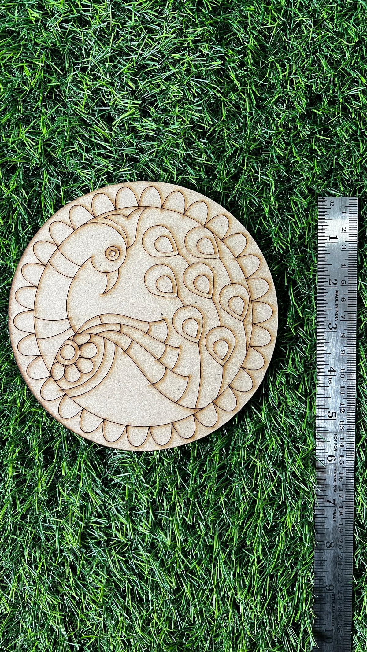 Premarked Round peacock shape MDF-95