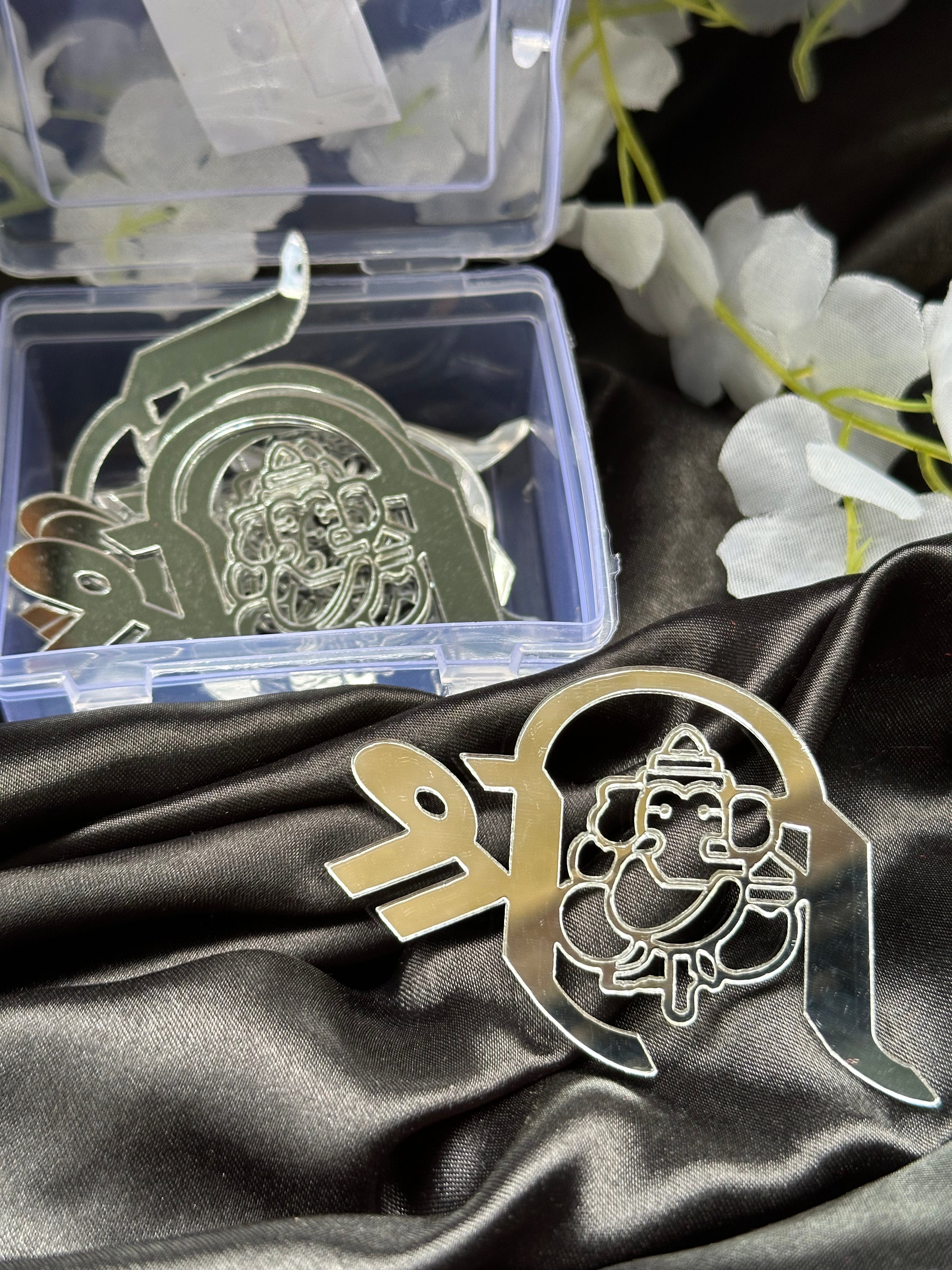 Acrylic ganesha shape mirror-11