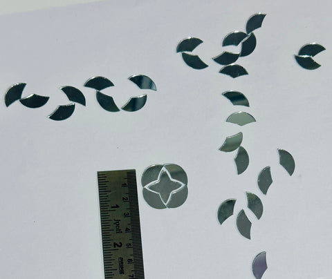 Fancy Star Flower Shape  silver mirror (1453)