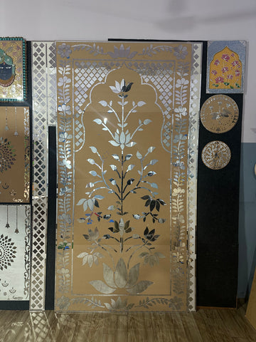 Fancy silver Flower shape Panel mirror For Event-1441 (Only Mirror)