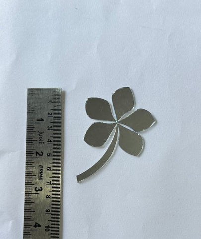 Fancy Flower Shape Silver Mirror (1452)