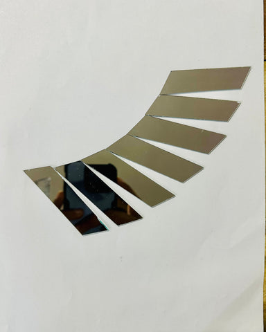 Limited Edition Slant  Shape Silver Mirrors  -Ex-6